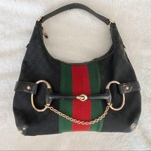 Gucci Large Horsebit GG Monogram Hobo Bag